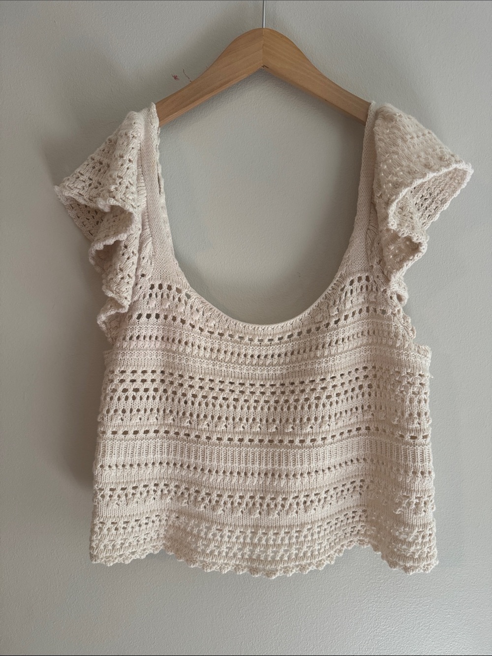 Crochet ruffle tank